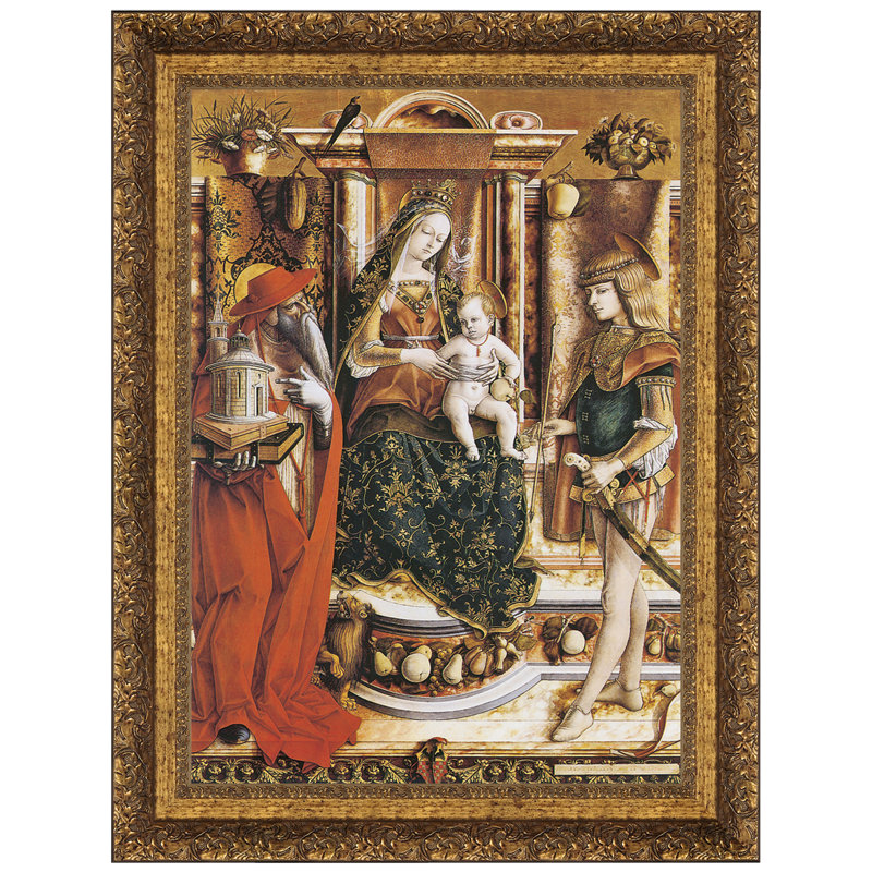 La Madonna della Rondine, 1490 par Carlo Crivelli, reproduction d'art encadrée, H 37 po x l 28 po x P 1,125 po