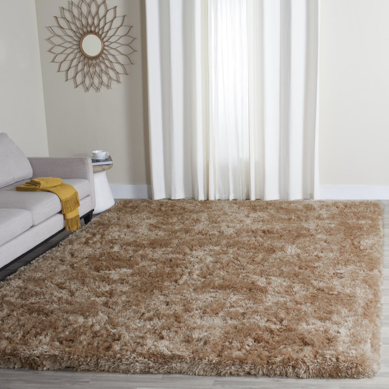 Tapis taupe touffeté à la main Gentas, Rectangle 8 pi x 10 pi