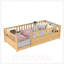 Lit simple Montessori avec garde-corps de sécurité, structure en bois à profil bas pour enfants, aucun sommier requis, idéal pour les chambres partagées-662317885-662317874