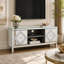 Console média miroir avec portes en verre Diamond-1672994593