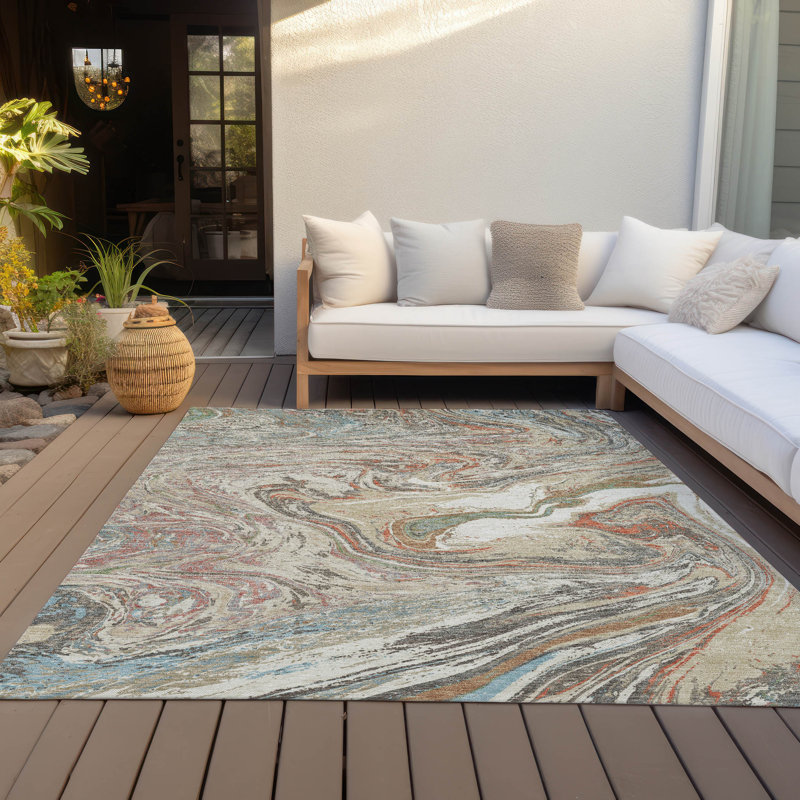  Machine Washable Indoor/Outdoor Chayden ACN1061 Rug, Rectangle 10' x 14'