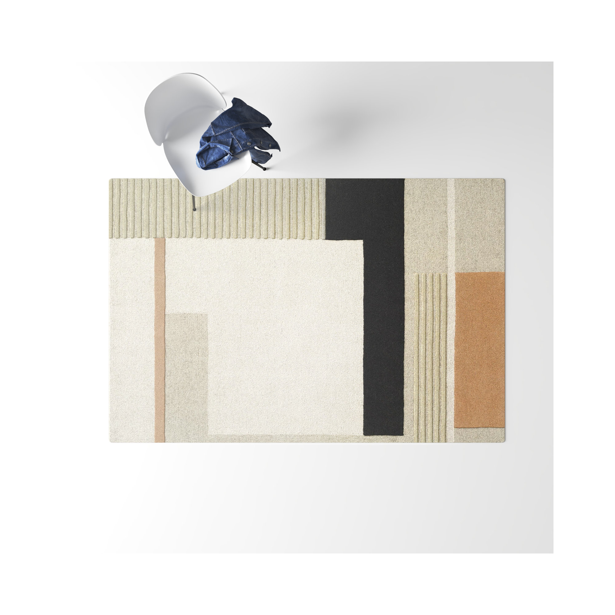 Mora Handmade Wool Rug, Rectangle 5' x 7'6"