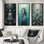 «Mindfulness Grace Woman Meditation», 3 pièces sur toile-1159502011-1159502660