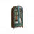 31.5" Teal-Brown Solid Wood Hand-Painted Vintage Display Cabinet