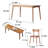 Table solid wood rectangle household simple