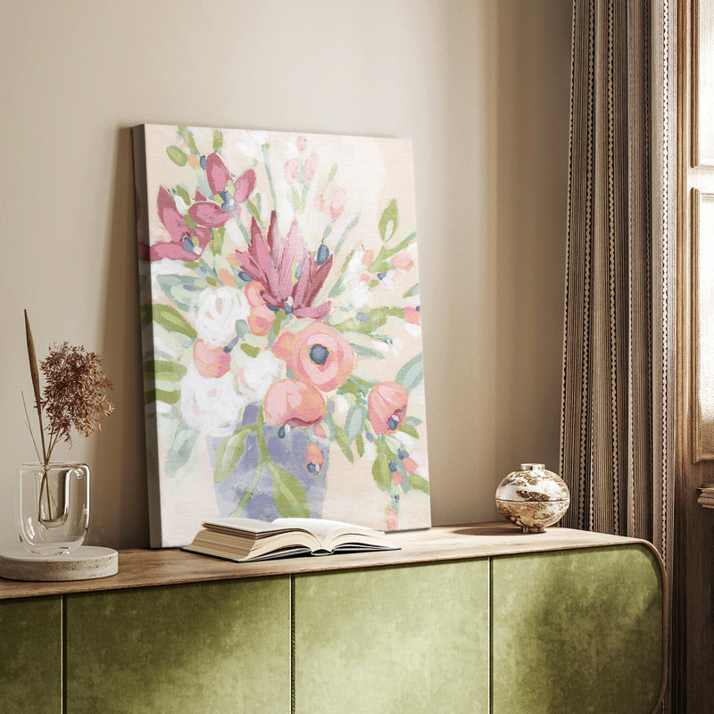 Blush Array II -Custom Wrapped Gallery Cavas, 18" H x 12" W