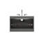 Meuble-lavabo moderne pour salle de bain, gris espace, fixation murale 30 po, céramique, rangement amélioré, céramique silencieuse avec 3 trous, plus d'options de rangement, caractéristique-408336343-408336337