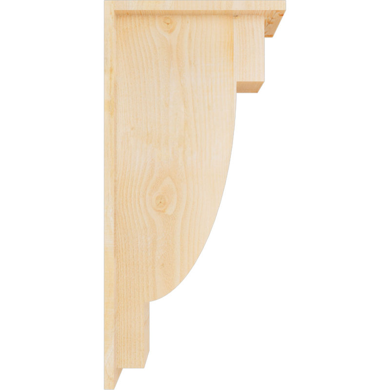 Corbeau alpin avec contre-plaque, H 22 po x l 6 po x P 14 po, Sapin de Douglas, Sciage brut