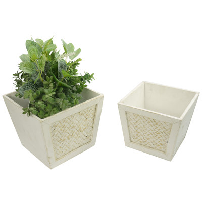 Noam Handmade Wood Pot Planter