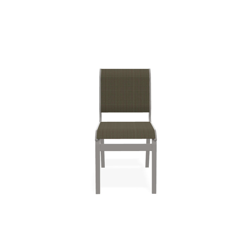 Chaise d'appoint de salle à manger Hiraku, Tweed Sunbrella® brun, Gris chaleureux texturé