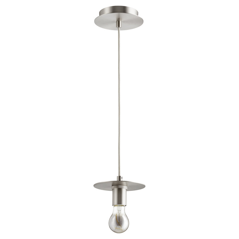 1 - Light Single Pendant, Satin Nickel