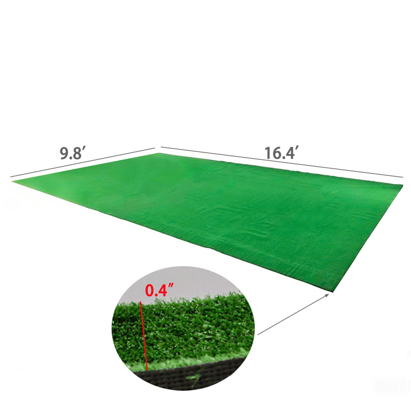 Tapis vert synthétique pour tapis de gazon artificiel 16,4 pi x 9,84 pi x 0,39 pouce (5 x 3 mètres)