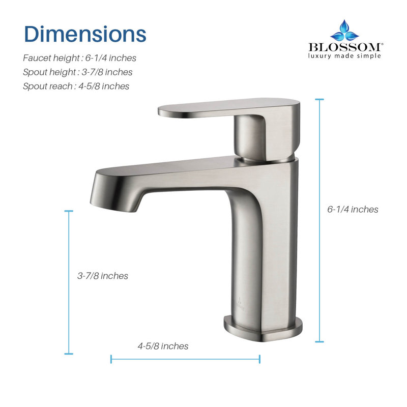 Sancy Brushed Nickel Single Hole Bathroom Sink Faucet – Solid Brass Bathroom Vanity Faucet with High Arc Spout, Modern Design, Scratch-Resistant Finish