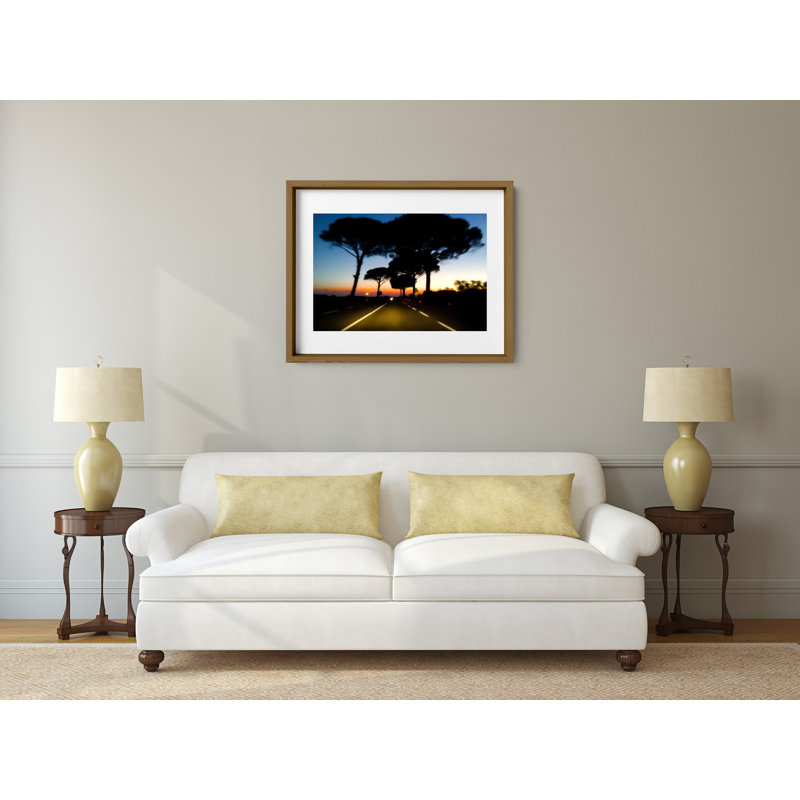 Drive Print by Joseph Regan, 26" H x 36" W x 0.75" D, Walnut