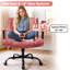   Upholstered High - Back Office Chair With Lumbar Pillow Cross Legged-116142225