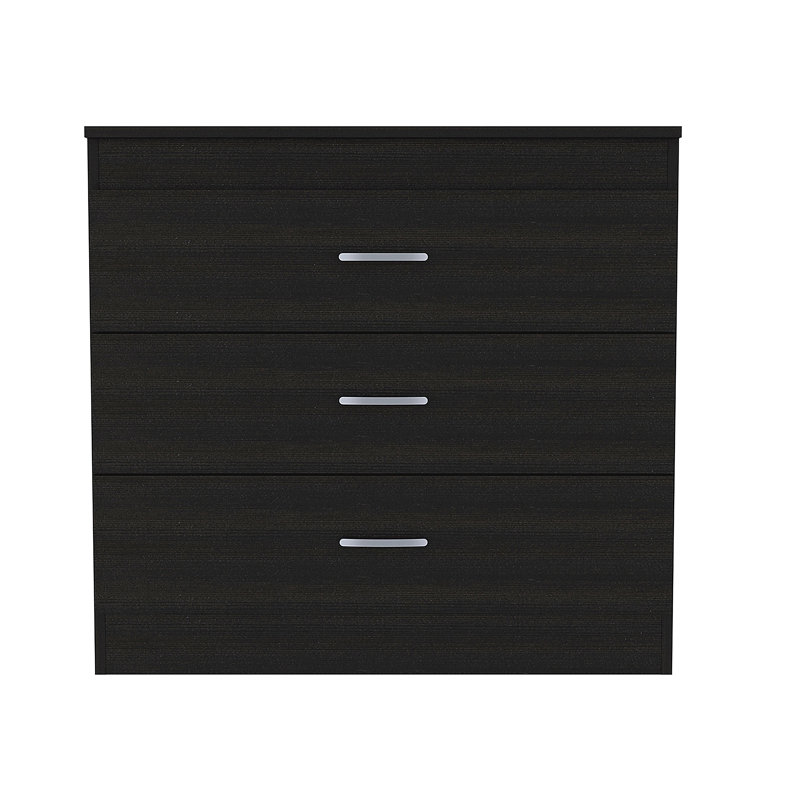 Commode à trois tiroirs, Noir