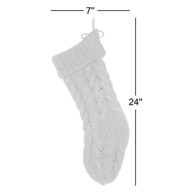 Chaussette de Noël tricotée, Rouge