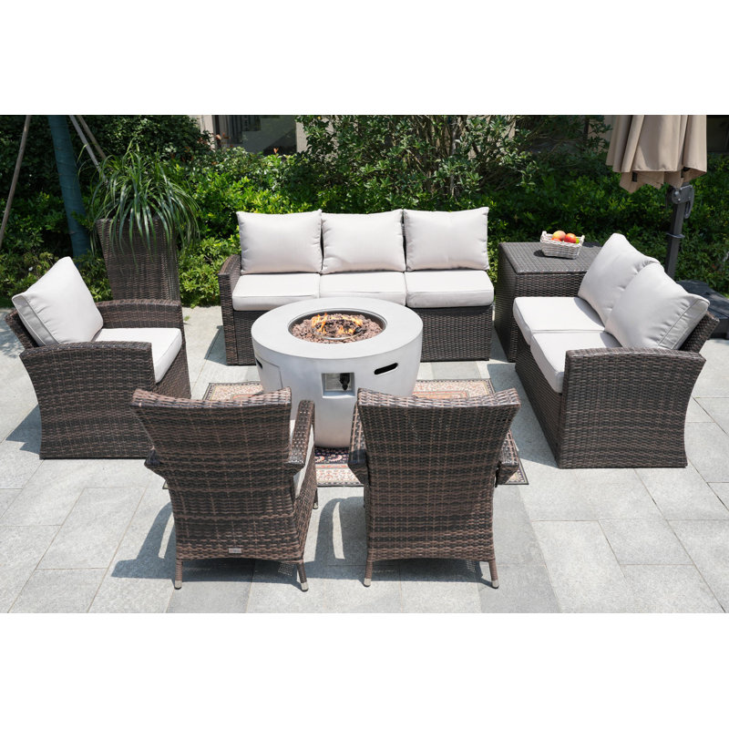 - Person Patio Conversation Set with Cushions