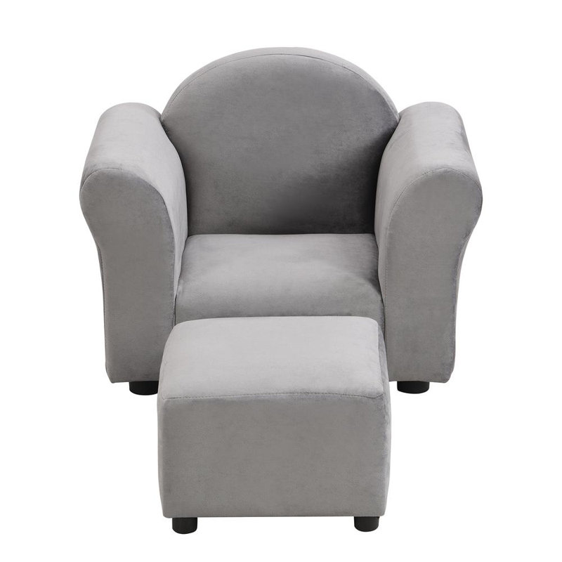 Chaise rembourrée confortable pour tout-petits avec repose-pieds