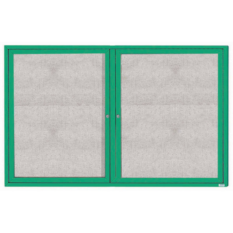 Tableau d'affichage mural extérieur pour l'extérieur, Vert, Deux, 48 po x 72 po