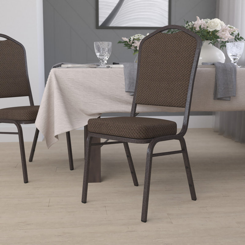 Chaise de banquet empilable Oliverson, Cuivre, Brun, 1