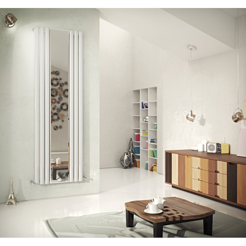 Angela Vertical Oval Panel Radiators, White