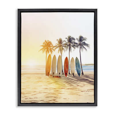  Art mural encadré de planches de surf aux couleurs vives par Arlington Prints