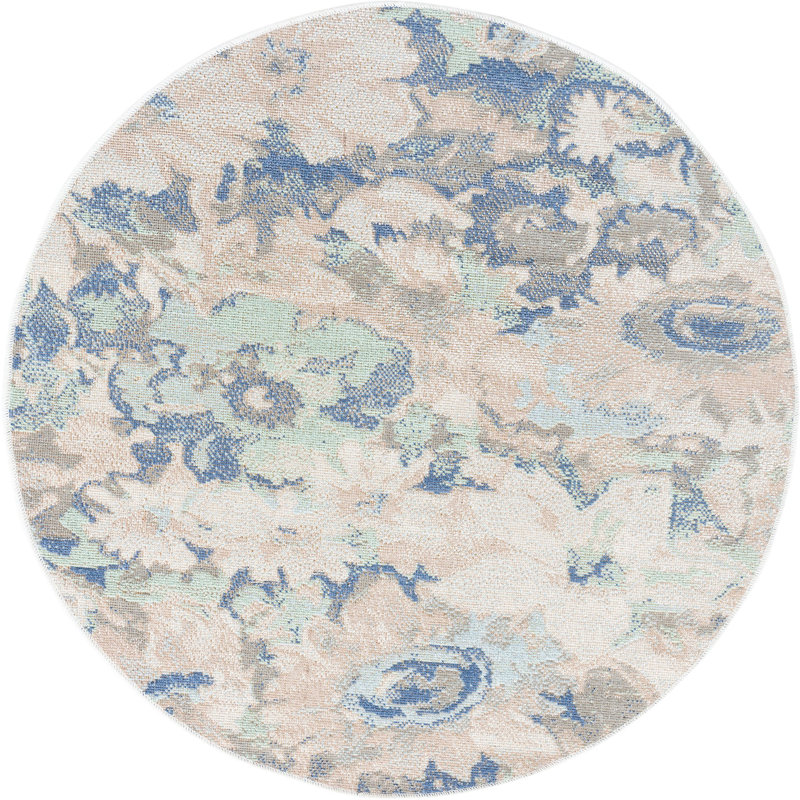 Floral Indoor Rug, Round 3'3"