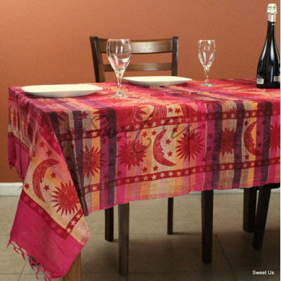 Jantel Rectangle Floral Cotton Tablecloth