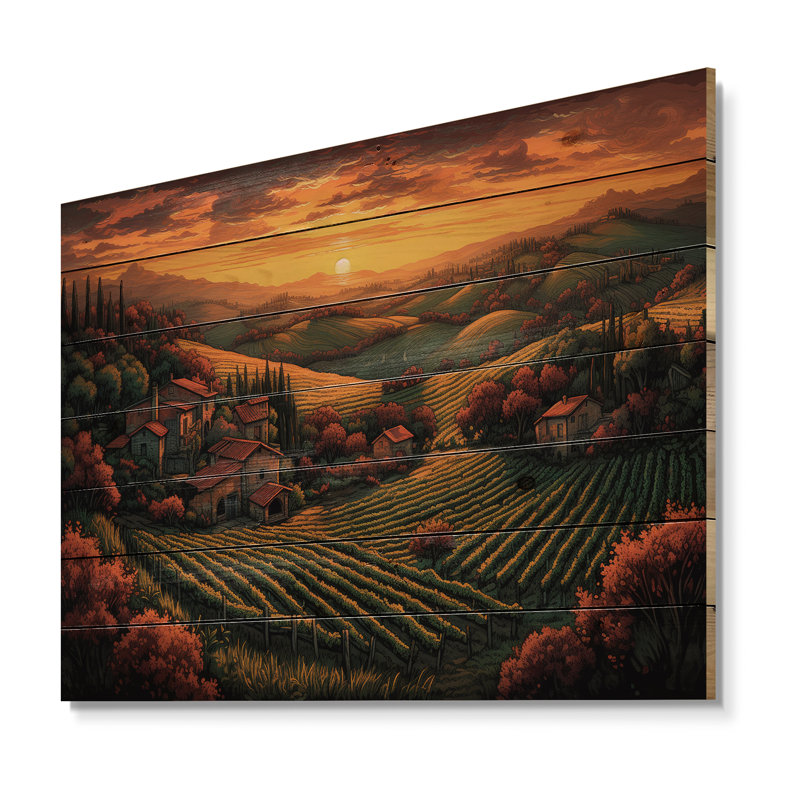 Brossard Cottage In The Valley II sur impression sur bois, H 24 po x l 32 po x P 0,78 po