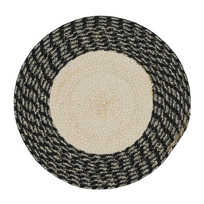 Owens Collection 100% Cotton No Pattern Round Placemat