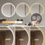Miroir rond de salle de bain 32 po à DEL avec meuble-lavabo à fixation murale, anti-buée, 3 lumières à température de couleur réglable et à intensité variable, miroir de maquillage pour la chambre à coucher et la salle de bain, miroir intelligent pour la décoration intérieure moderne
