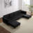 6-piece U-shaped upholstered sectional sofa-1755174000