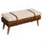 Banc en cuir Boucle Buffalo Hide, châtaignier