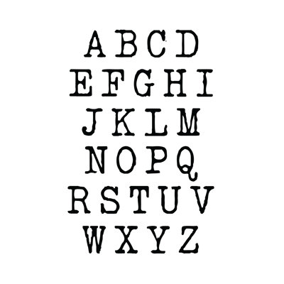 Simple Alphabet - Wrapped Canvas Print