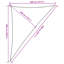 Foscot 3.5m x 3.5m Triangular Shade Sail