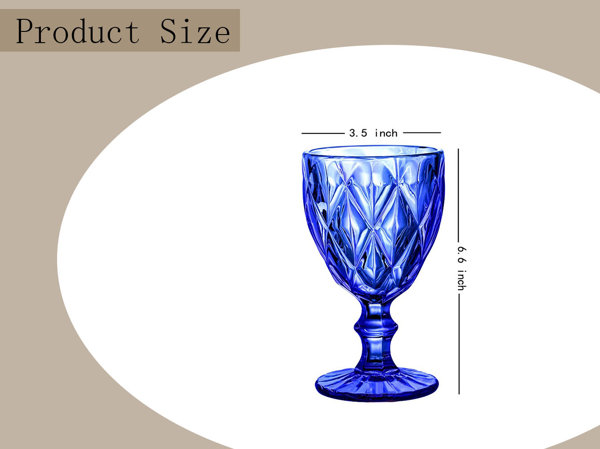 Eternal Night 6 - Piece 16oz. Glass Drinking Glass Glassware Set