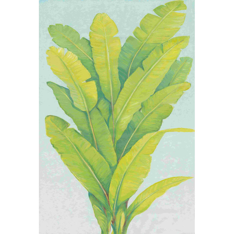 Chartreuse feuillage tropical II, H 12 po x l 8 po