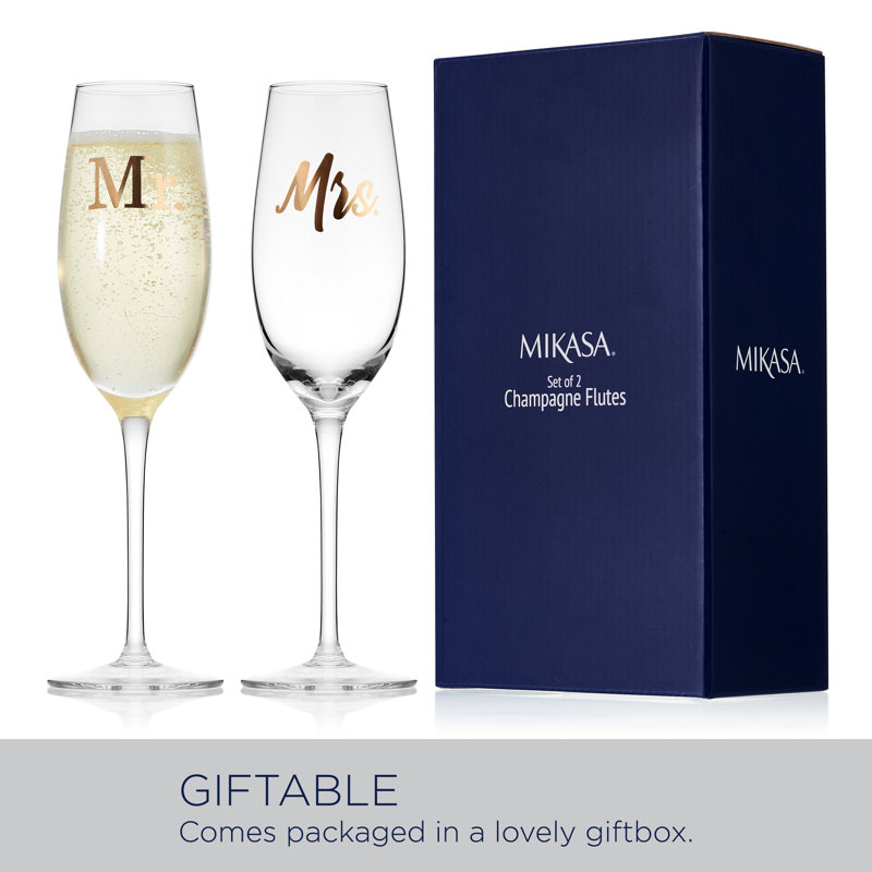 Mikasa Novelty 8 oz. Champagne Flutes