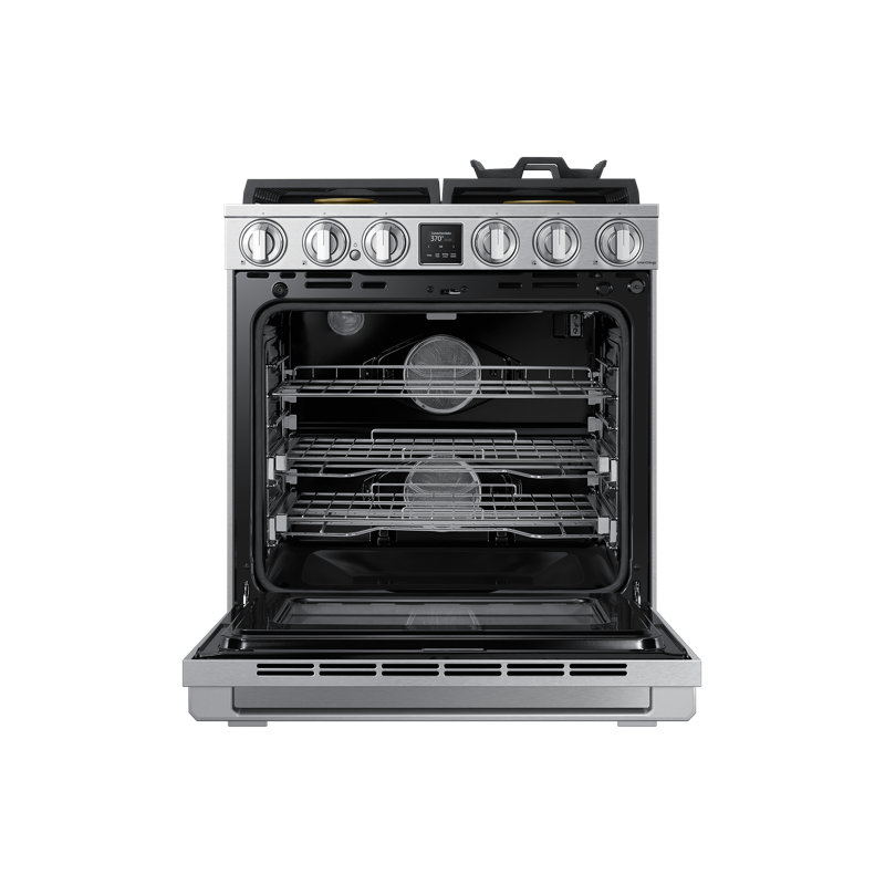 30" Pro-Range 4 Burners, Transitional, Silver, NG/LP, Dual Fuel