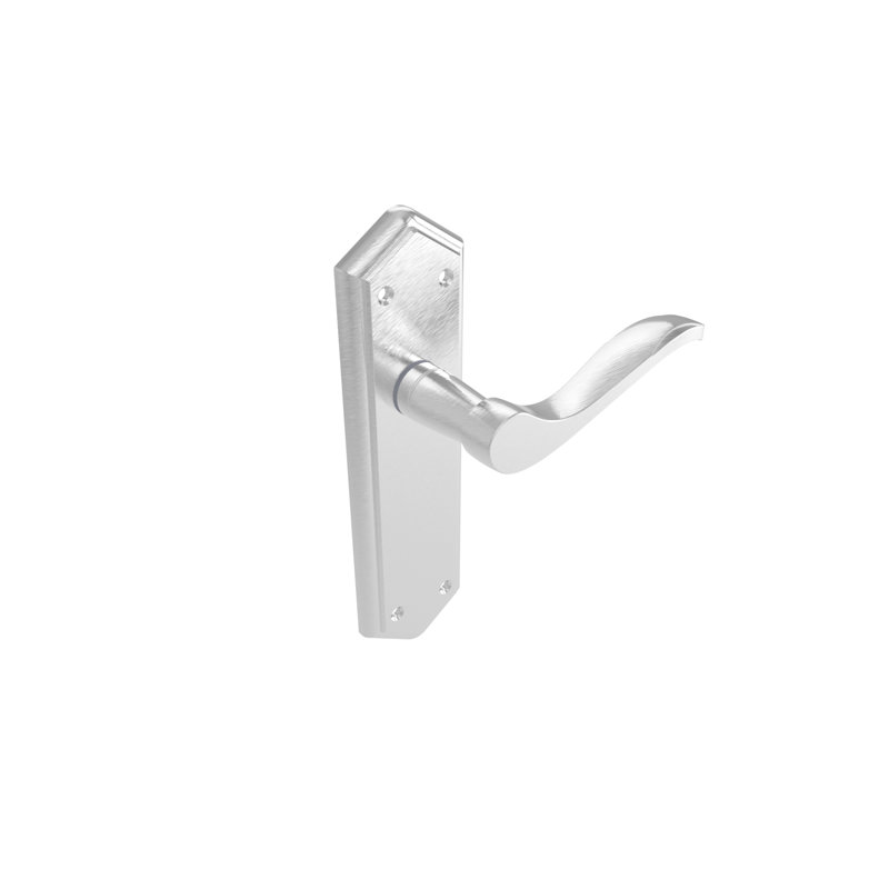 Paris Jefferson Door Handle, Satin Chrome