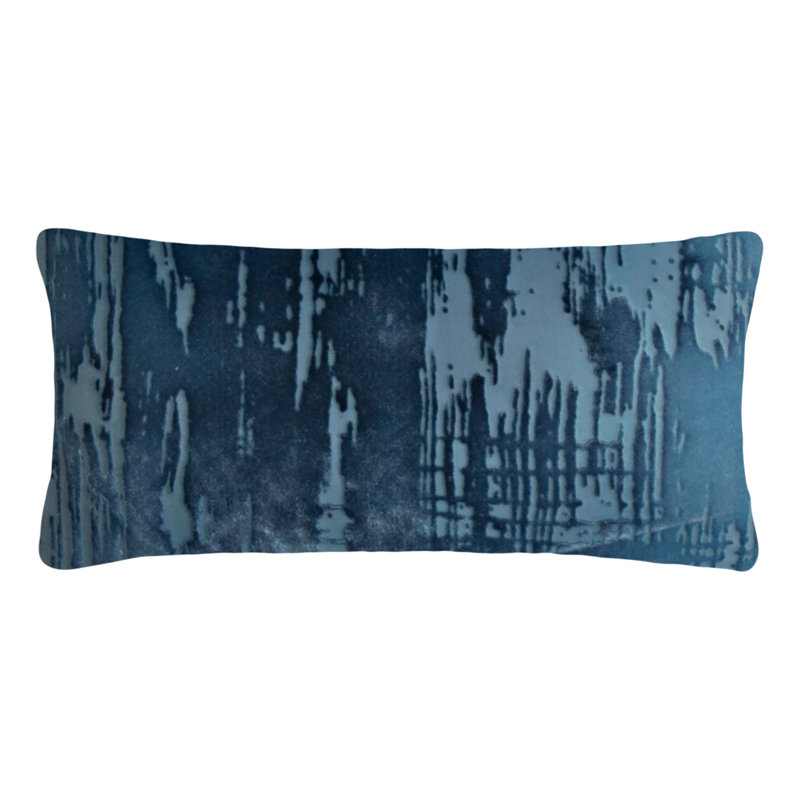 Lumbar Pillow Cover & Insert, Denim, Rectangle 16"H x 36"W