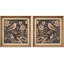 «Classic Classic Birds and Chrysanthemum Floral», reproduction d'art encadrée de la chambre principale, 2 pièces-1133512266-1133512261