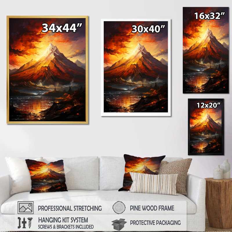 «Volcano Volcanic Crust I», reproduction sur toile, Toile tendue, H 44 po x l 34 po