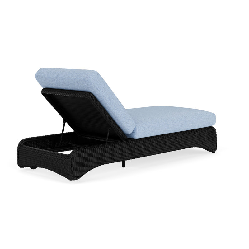 Loom Outdoor Chaise Lounge, Demo Skyway, Ebony