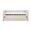 Lit de jour 1pc avec tissu d'ameublement en bois et tissu d'ameublement moderne-120700579