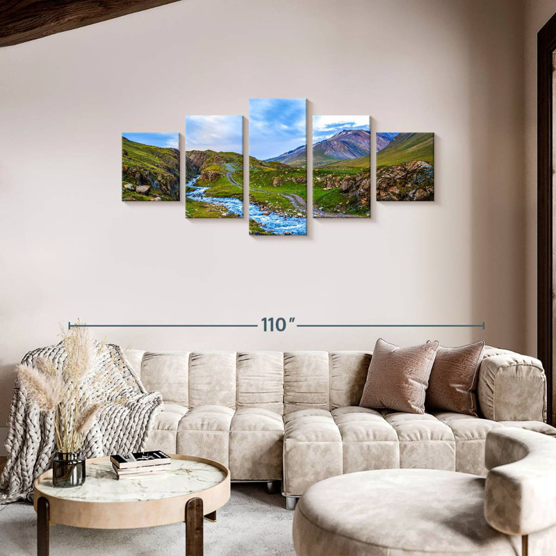 Mountain River Stream, 36" H x 80" W