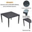 Table de salle à manger d'extérieur 40 po x 40 po avec pieds fuselés et trou pour parasol