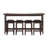 Upholstered Counter Stool with Solid Wood Frame