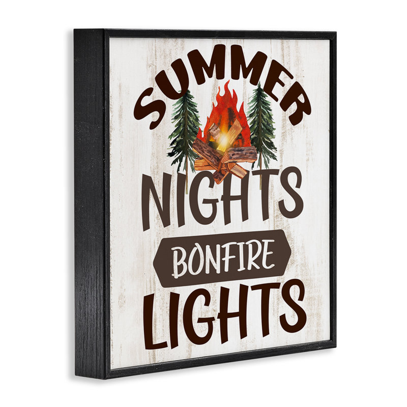 «Summer Nights», estampe numérique encadrée par Kim Allen, H 12 po x l 12 po, Giclée encadrée noir minuit